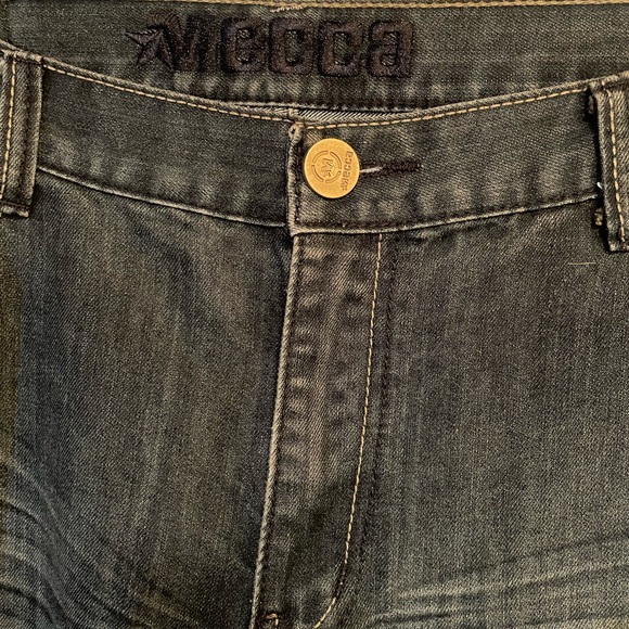 Men’s Mecca Dark Wash Denim Jeans Y2K Everyday Fashion Wear Sz. W38 X L32 - Picture 3 of 15